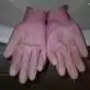 cum on pink kitchen gloves