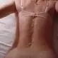 cumshot on back and bra