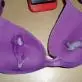 cum in purple bra