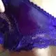 cum inside blue lace pantie