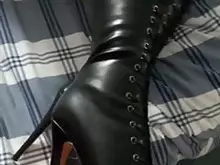 Cum On Leather Boots